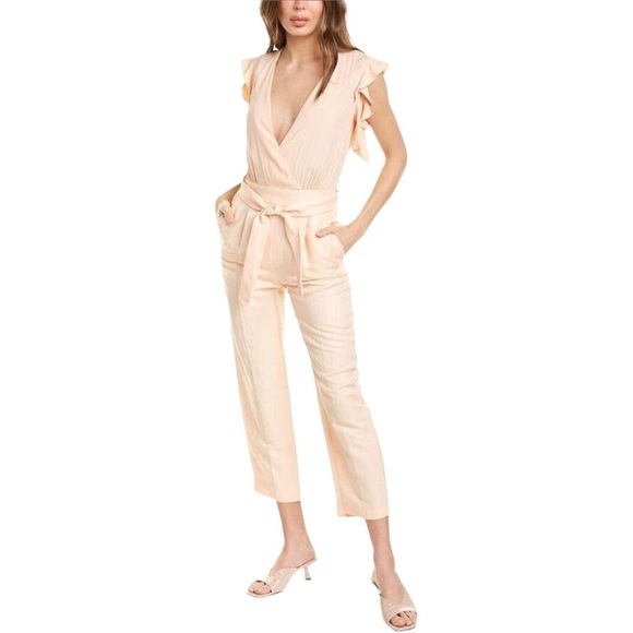 Maje Pants - 🎀NEW MAJE xs Piruize Cold-shoulder Crepe And Stretch-twill Jumpsuit In Mandarine
